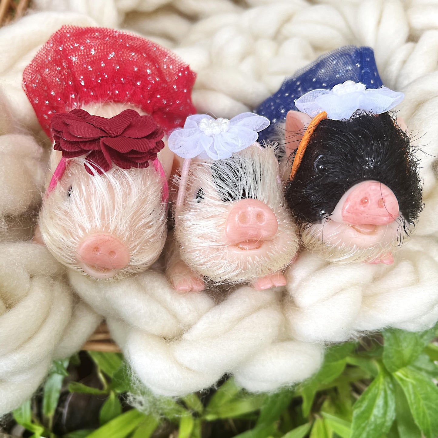 OtardDolls 5 Inch Lifelike Reborn Pig Dolls, Full Silicone Soft Reborn Pig Dolls Mini Realistic Pig Toy Newborn Cute Newborn Bab