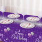 Tudomro 3 Pcs Happy Birthday Tablecloths Happy Birthday Party Decorations Plastic Table Cover Rectangular Cloths for Women Men B