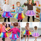 D.Q.Z Kids Fairy Butterfly-Wings Costume For Girls Halloween Butterfly Costumes & Rainbow Tutu Dress Up Party Supplies (Purple1)