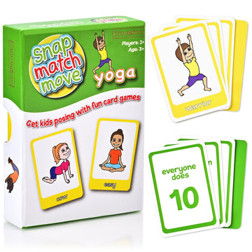Covelico Yoga Cards For Kids - Fun Yoga Pretzels Cards For Kids Yoga Games For Children, Play Memory Yoga Game, Snap And Go Fish Yoga, Yoga Flash Cards And Yoga Kids Props For Kids Yoga & Tween Yoga.
