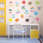Outus Alphabet Wall Decals - 6 Sheets Peel and Stick Educational Stickers, Assorted Color, Vinyl for Kids' Playroom and Classroom Decor