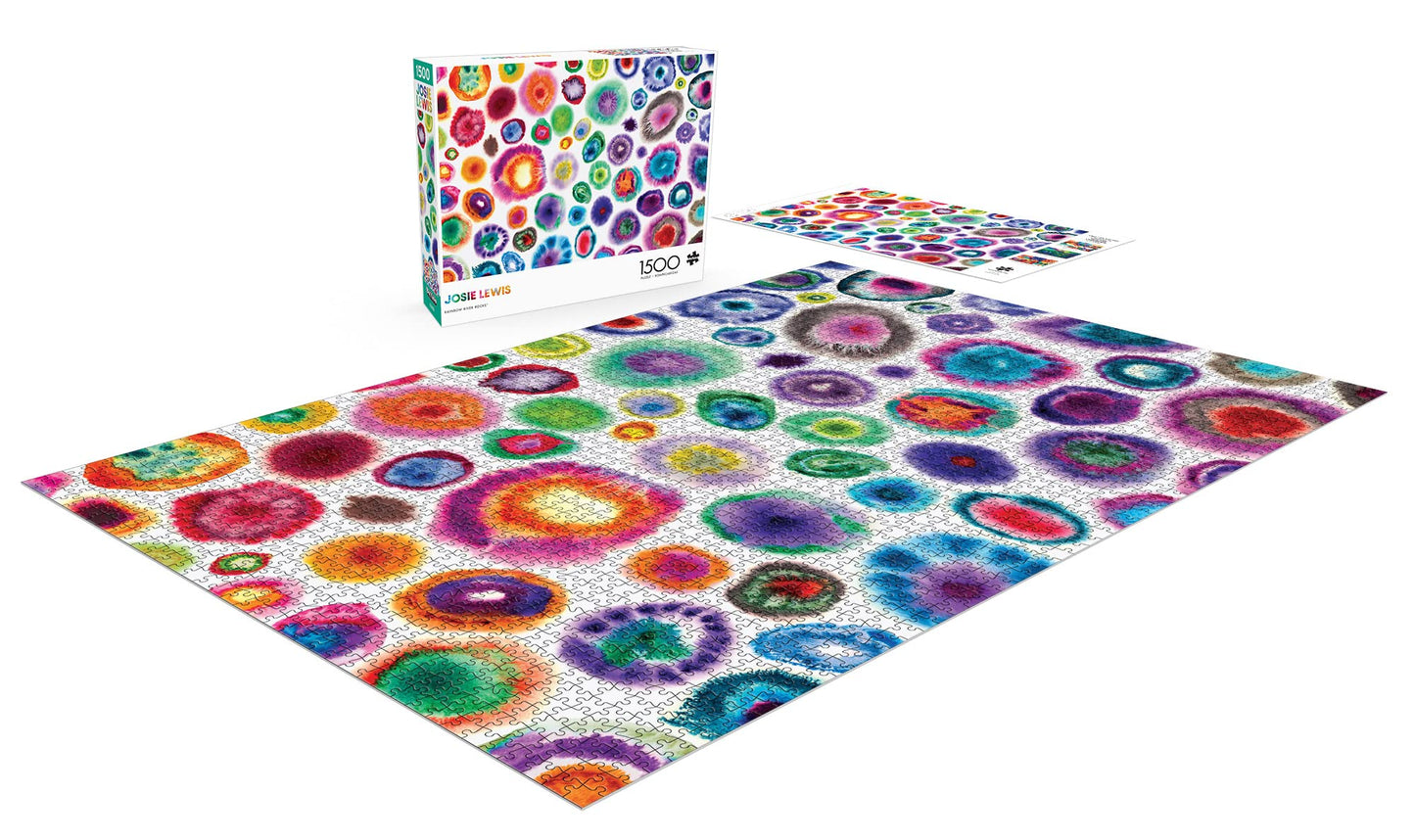 Buffalo Games - Josie Lewis - Josie Lewis: Rainbow River Rocks - 1500 Piece Jigsaw Puzzle For Adults -Challenging Puzzle Perfect For Game Nights - Finished Size Is 38.50 X 26.50
