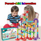 ailixinda 93 PCS Marble Run enhanced Set STEM Educational Building Block Toy Marble Track Race Set with 30 Glass Marbles for Boys & Girls Marble Maze Game Construction Building Blocks Toys for Kids