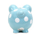 Child To Cherish Ceramic Polka Dot Piggy Bank, Blue