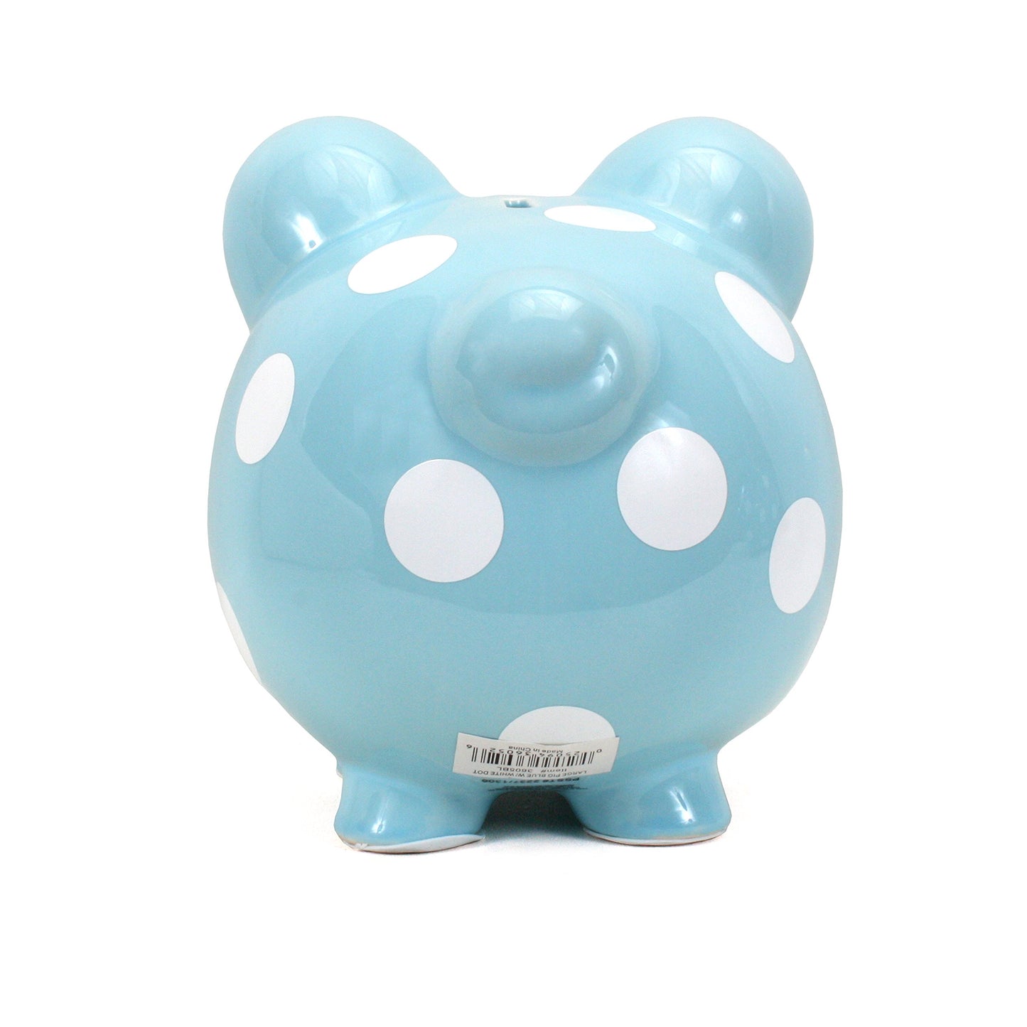 Child To Cherish Ceramic Polka Dot Piggy Bank, Blue