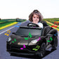u URideon 12V Ride on Car, Battery Powered Electric Cars for Kids,Remote Control, Music,Black