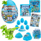 ZURU SMASHERS Dino Ice Age Raptor Surprise Egg - Blue, Over 25 Surprises, Collectible Dinosaur Toy, Model 7455D