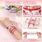 Sasylvia 48 Pcs Valentine's Day Bracelets Pink Heishi Polymer Clay Beaded Bracelets Preppy Beach Stretch Bracelet Elastic String
