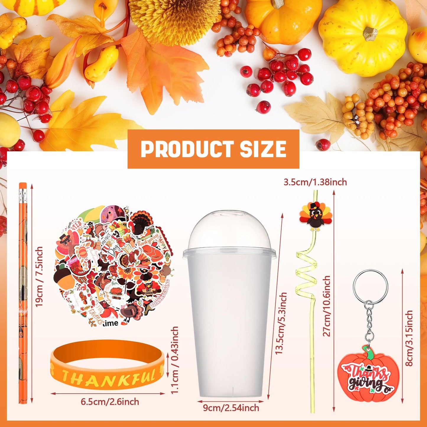 Seenelling 194 Pcs Thanksgiving Classroom Gifts Bulk for Students Kids Fall Party Favors School Stationery Set Thanksgiving Esse