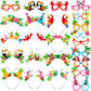 BBTO 24 Pcs Hawaiian Headband Glasses Set Summer Luau Party Decorations Hair Hoop Tiki Aloha Palm Tree Flamingo Headdress Paper 