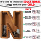 Piggy Bank For Kids Boys Girls, Wooden Large Letter Piggy Bank Alphabet Money Bank With Initial N, Coin Bank Fun Gifts For Birthday, Christmas, Festival, Baby Shower