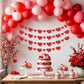KatchOn, Red Valentines Day Garland - Pack of 40 | Felt Heart Garland for Valentines Day Decorations | Valentine Garland, Galent