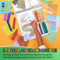 Bright Stripes Travel Kit for Kids - Mess-Free Art Set, Small, Collage Fun Jungle, Model 19803, Includes Crayons, Stickers & Coloring Book