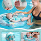 Kalolary Baby Pool Float with Canopy, Foam Swim Trainer for Infants 3-24 Months, Green Forest