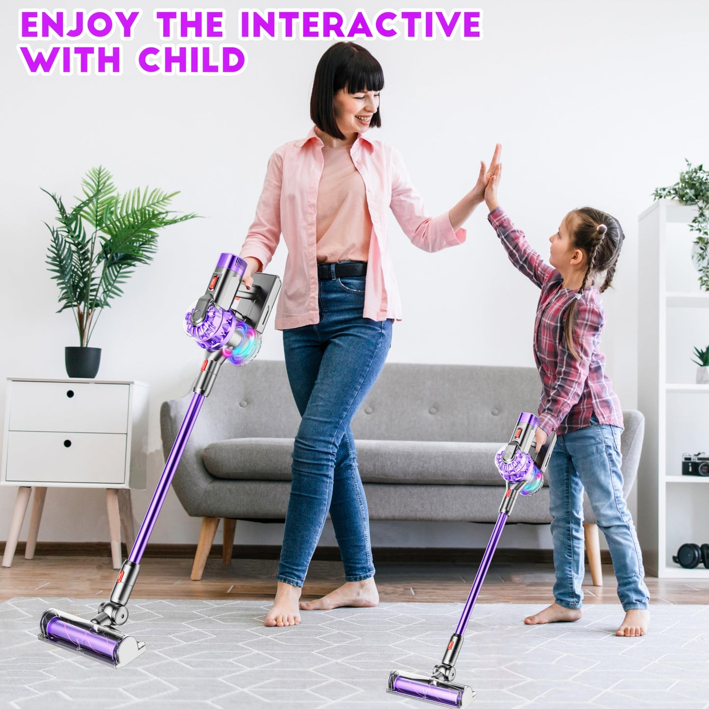 Blaxtem 4-In-1 Kids Vacuum That Really Works, Toddler Pretend Play Cleaning Toy Set With Real Suction, Toys Working Cleaner Birt