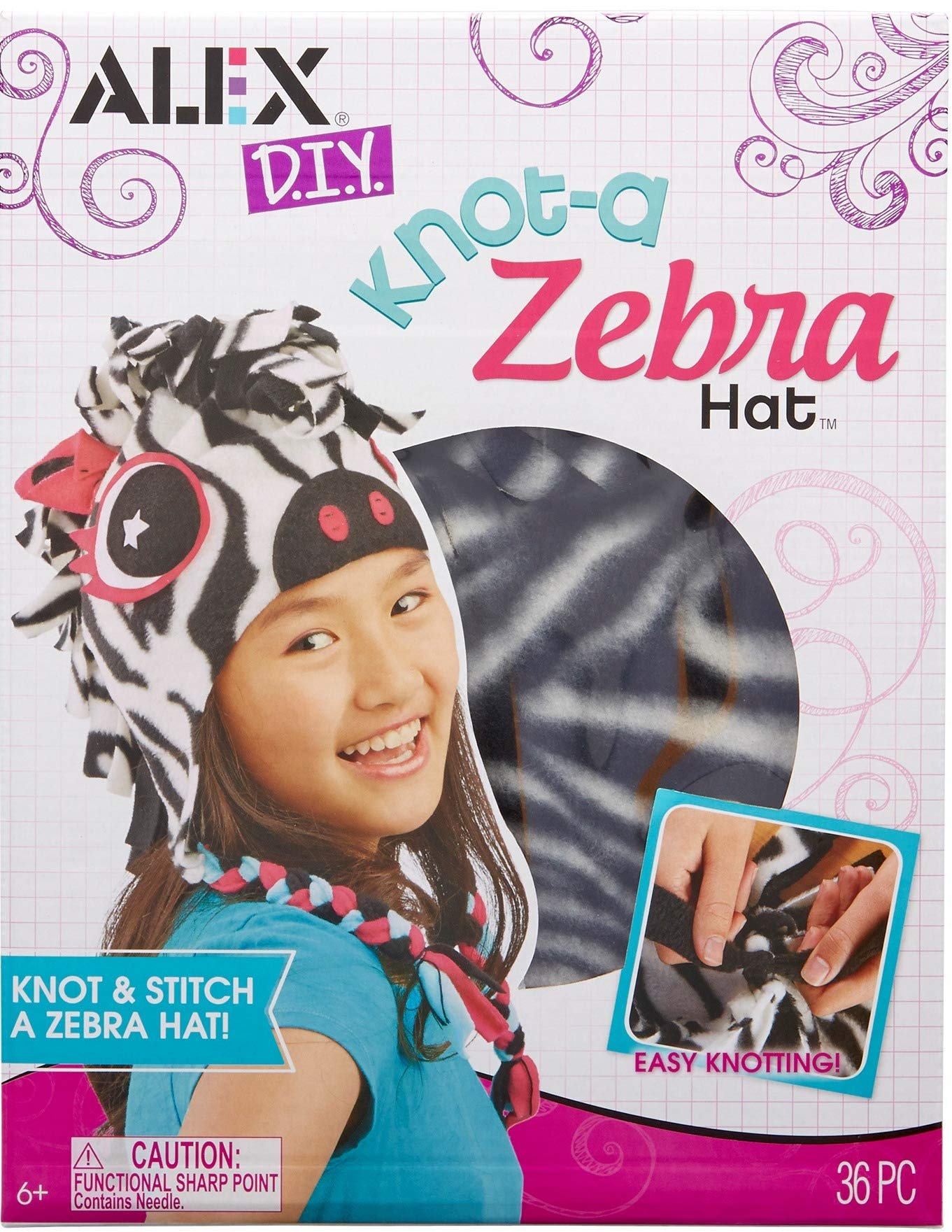ALEX DIY Knot-A Zebra Hat Craft Kit