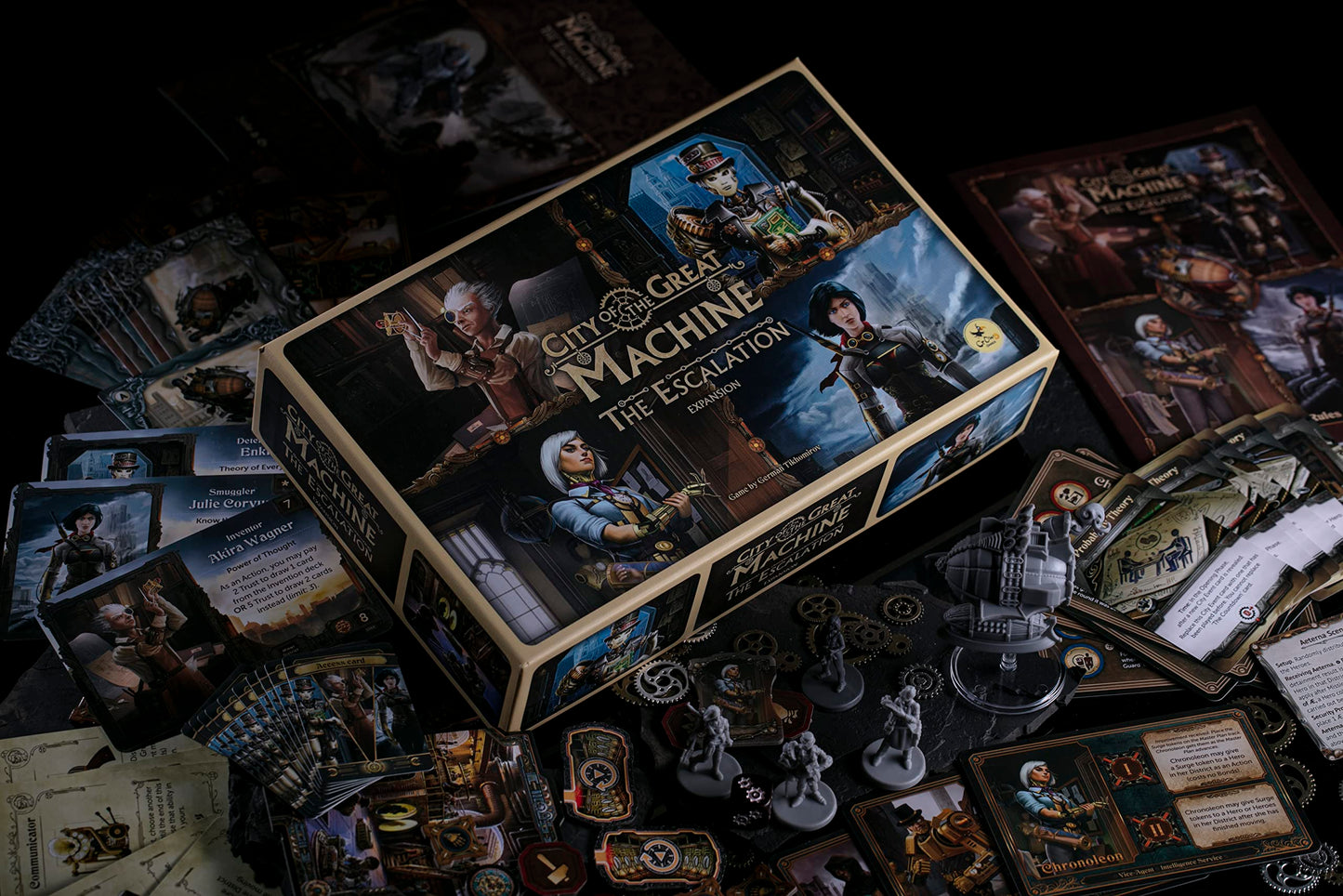 City Of The Great Machine. The Escalation Board Game Expansion |1-4 Players | Ages 14 And Up | Steampunk | One-Vs-Many | Hidden Movement | Cooperative & Solo | Average Playtime 60-90 Min