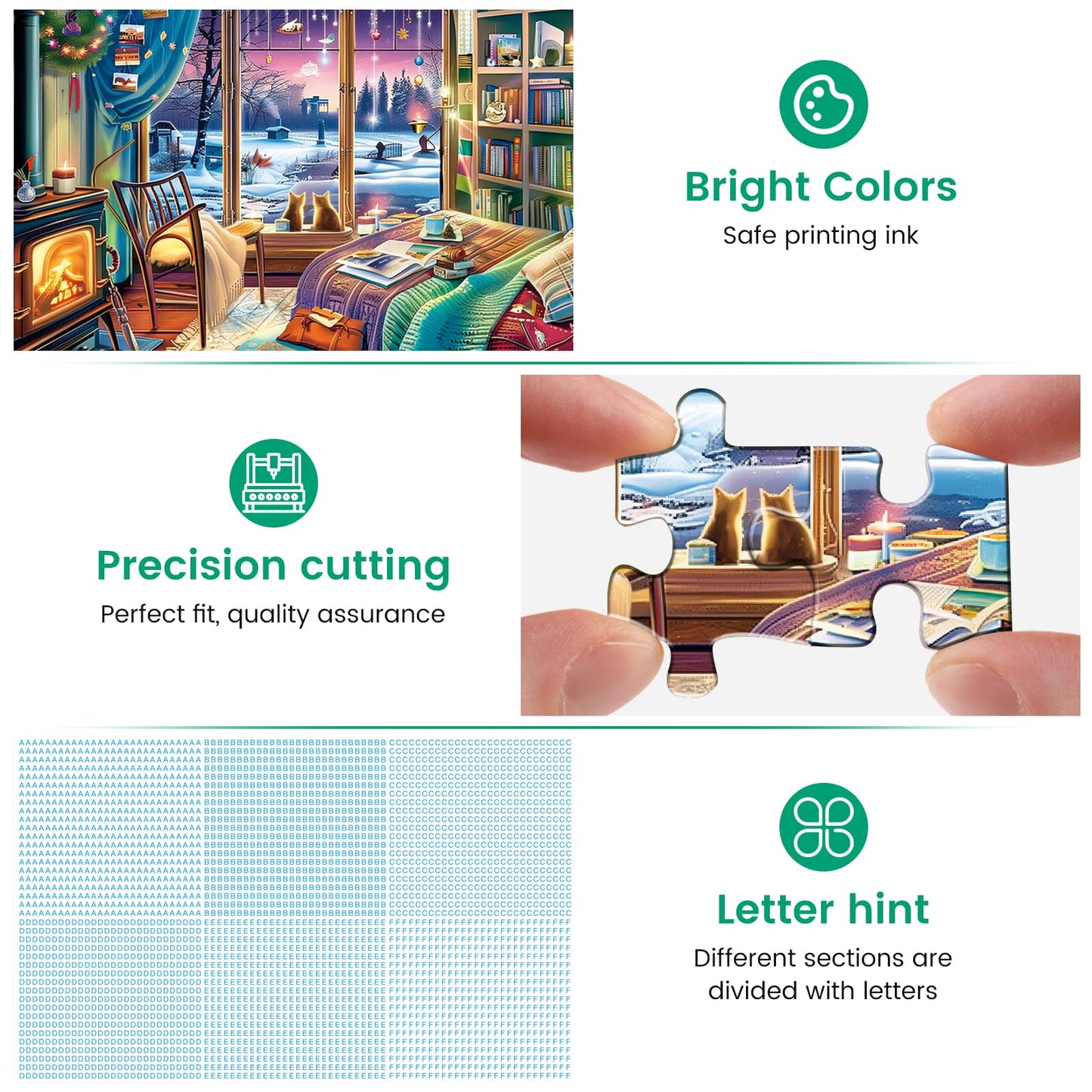 500 Pieces Puzzles for mature-themed Jigsaw Puzzle 500 Piece Puzzle Children Elderly Puzzle Snow Cat Puzzle Gift for Mom Dad Family Friend Family Activity Games Home Decor Wall Art 20.5x15IN