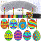 24 Sets Easter Egg Suncatcher Ornaments Decoration Diy Window Paint Art Stickers Craft Kit 8 Designs Easter Egg Suncatchers For Kids Classroom Easter Spring Activity Art Projects Basket Party Favors