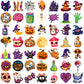 Xzentira, 100 Pcs Halloween Stickers For Kids Teens Adults, Halloween Cartoon Pumpkin Themed Stickers, Vinyl Waterproof Holiday