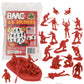 Bmc Marx Plastic Army Men Us Soldiers - Red 31Pc Ww2 Figures - Made In Usa