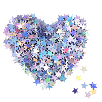 EBOOT Star Confetti Holographic Stars Glitter Confetti for Christmas Decoration, Wedding Party Supplies and Nail Art, Multicolor