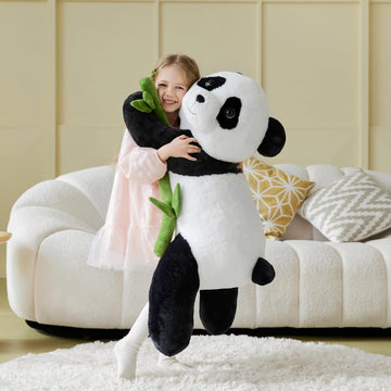 Ikasa Giant Panda Stuffed Animal Plush Toy,Big Large Jumbo Soft Toys,30' Huge Size Cute Fluffy Plushy Fat Oversized Plushie,Gifts For Kids