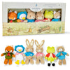 KIDS PREFERRED Peter Rabbit 6 Piece Plush Toy Gift Set, 9 Inch Stuffed Animals for Infants and Kids, Soft Plush Material