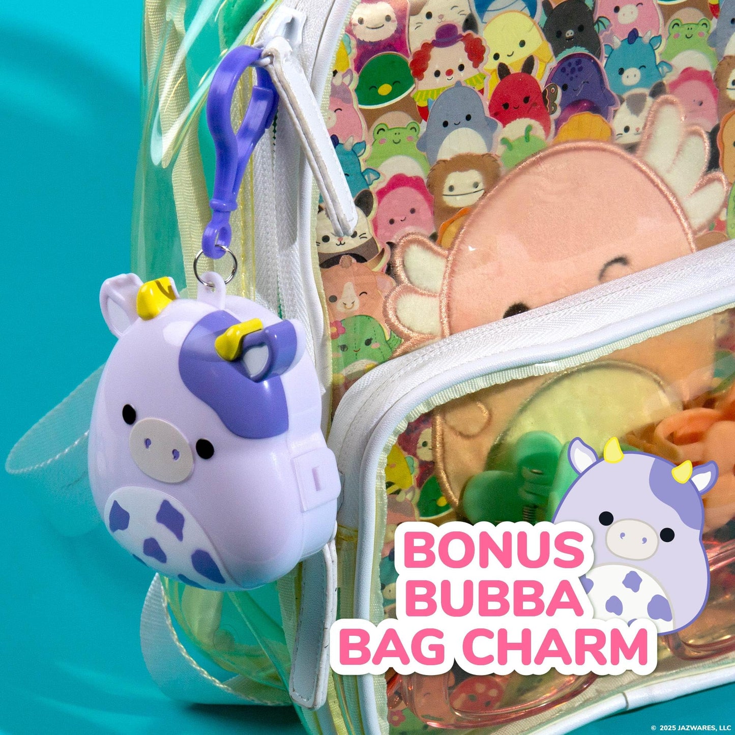Horizon Group USA Squishmallows Bubba The Cow Bracelet Kit, Multi, Small to Medium, Plastic, Model 231925, Gifts for 7 Year Old Girls