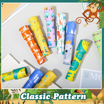 24 Pcs Classic Kaleidoscopes Educational Toys Return Gifts Paper Tumble Tube Prism Lens Old Fashioned Vintage Toys Party Favor Valentines Gift For Kids Stock Stuffer, Random Style (Vivid Style)