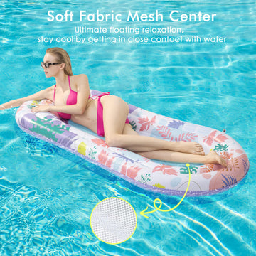 Stonful Pool Floats Lounger  2 Pack Inflatable Pool Floats mature-themed Size  Water Hck Pool Rafts Floaties for Swimming Pool Tanning Floating Pool Party Toys for Summertime Beach Outdoor - Multicolor