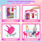 Style Shine Doll House Portable & Foldable Dollhouse W/ 60+ Pcs & 2 Dolls, Play House Toy With Bedroom Kitchen Furniture Camping