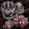 ARUOHHA DND Metal Dice Black Red Dragon Egg Dice with Rotating Dragon Egg Shell, Dungeons and Dragons Role Playing Game RPG D&D