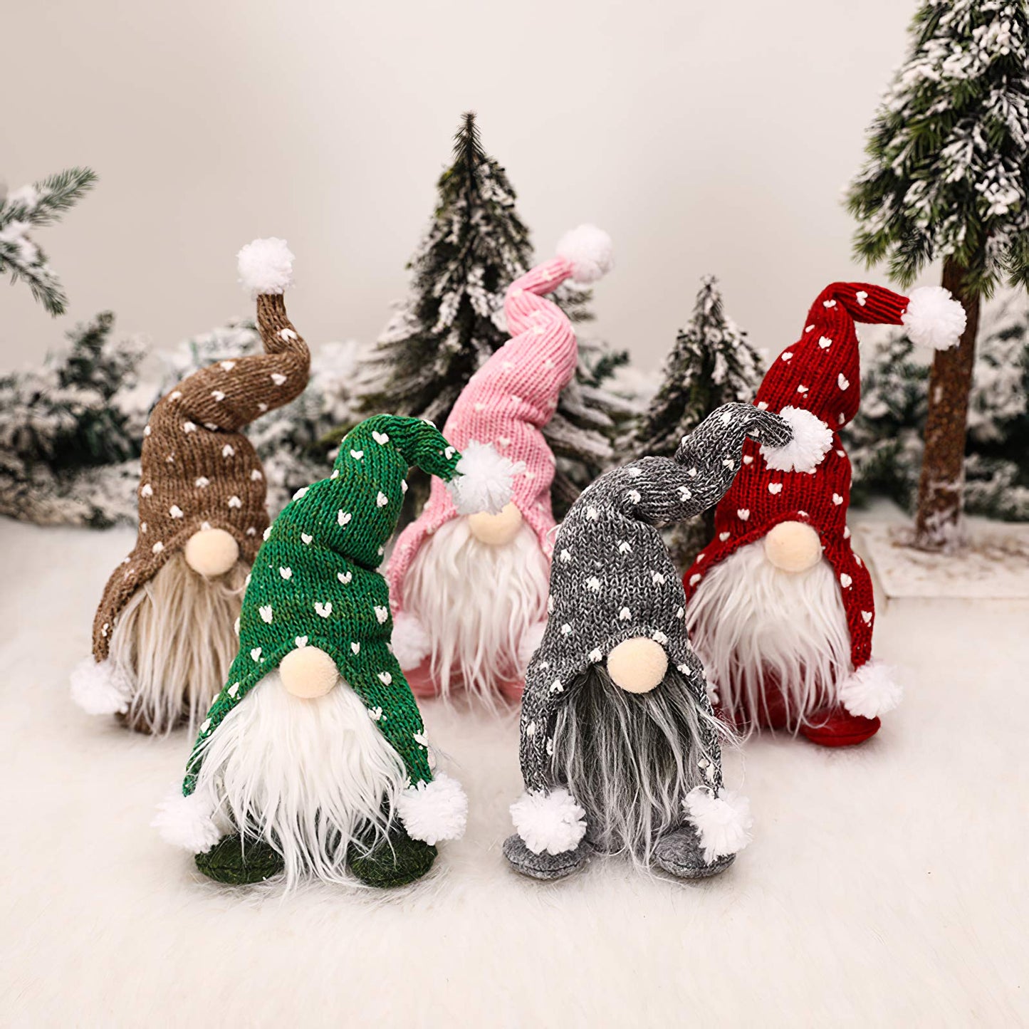 Yanghome Christmas Elf Decoration Xmas Ornaments Thanksgiving Day Gifts Swedish Gnomes Plush Nisse Tomte Figurines Doll Desk Lit