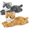 2Pcs Cat Stuffed Animals  Microwavable Stuffed Animal Adorable Fluffy Tabby Cat Plush for Warmth  Heatable Coolable Lavender Scent Cat Plush Toys  Cute Soft Cat Plushies for Kids mature-themeds Girl Boy Gifts
