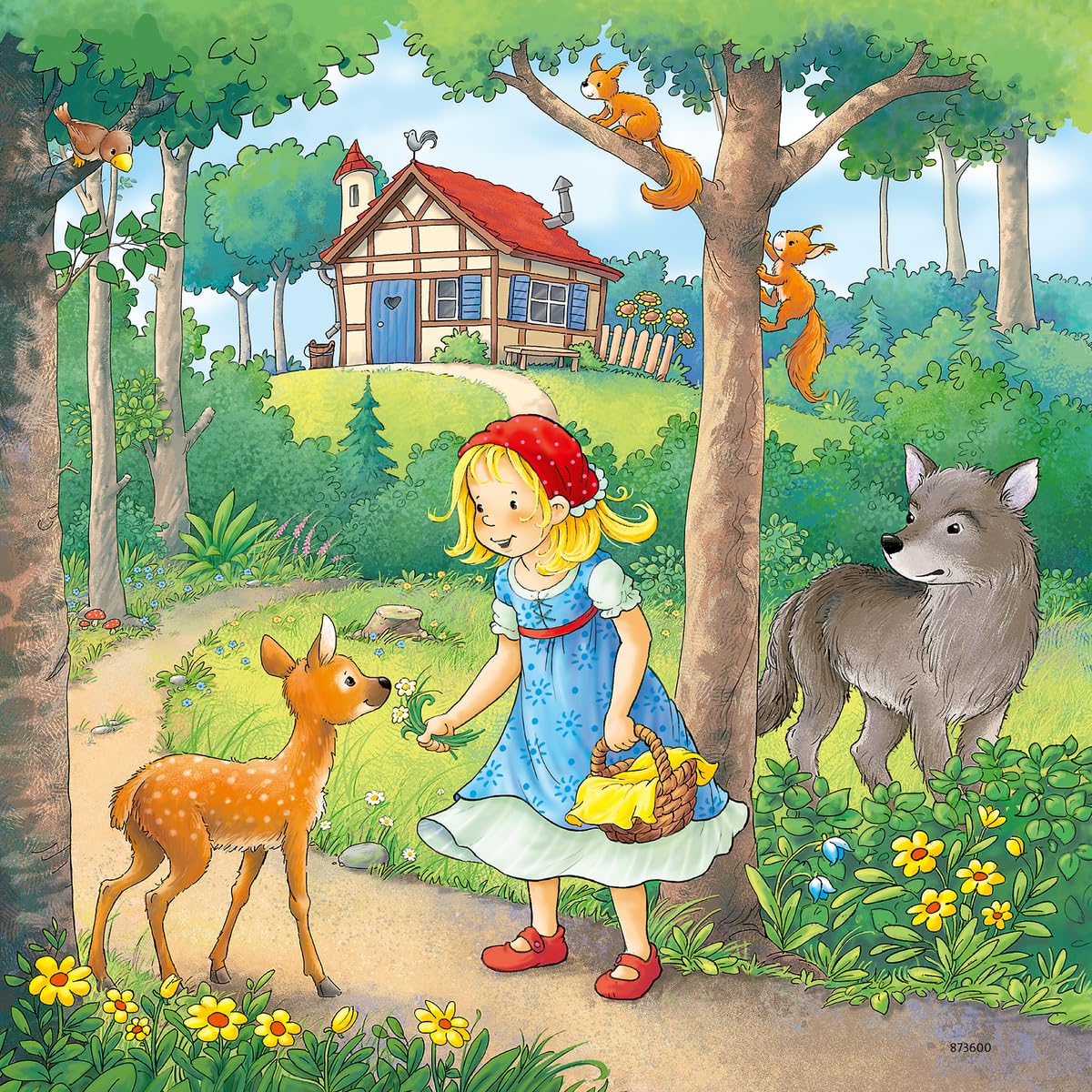 Ravensburger Rapunzel, Red Riding Hood, And The Frog King Puzzle Set | 3 X 49-Piece Jigsaw Puzzles | Unique Piece Design | Fosters Brain Development In Kids | Fsc Certified Materials