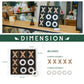 Genmous Wooden Tic Tac Toe Game Board For Seniors Family Indoor Game, 10.6 Inch Black Rustic Giant Tic Tac Toe Coffee Table Deco