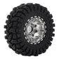 Meus Racing 1.2 Beadlock Wheels Tires Set Brass Rim For Trx4M Scx24 Fcx24 Ax24 1/24 1/18 Rc Crawler Car, Negative 4Mm 42G (Silve