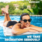 TRC Recreation Splash 1.25 Inch Thick Foam Outdoor Swimming Pool Float Mat Large mature-themed Lounger with Built-in Roll Pillow  White