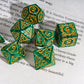 Poludie Dice DND, Polyhedral Dice Set(7 Pcs) D&D Dice with Leather Dice Bag for Dungeons and Dragons Role Playing Dice Games RPG