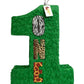 Apinata4U Large Green Number One Pinata, Jungle Theme For Kids Party, Animal Print Birthday Party, Boys And Girls 1St Birthday, Safari Theme Party Decor, Party Favor For Kids, 20 X16 X 4 Inches