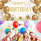 Gold Birthday Party Decoration Gold Happy Birthday Backdrop Gold Photo Background Banner Poster For Gold Party Decorations Party