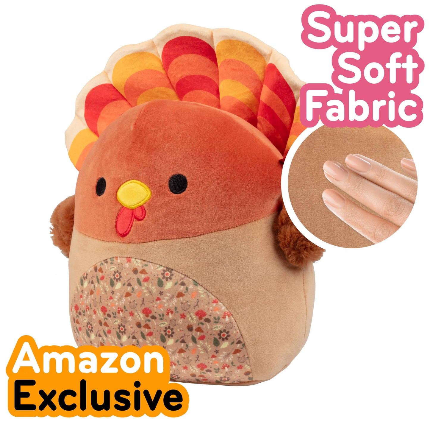 Squishmallows Original 10-Inch Gobrianna The Turkey - Official Jazwares Plush - Collectible Soft & Squishy Turkey Stuffed Animal Toy - Add To Your Squad - Gift For Kids, Girls & Boys