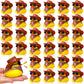 36 Set Cowboy Rubber Duck Mini Yellow Duckies Bath Party Toy Tiny Ducks Bathtub Toy With Cowboy Hat Paisley Bandanas Sunglasses For Summer Baby Shower Birthday Swimming Party (Classic Style)