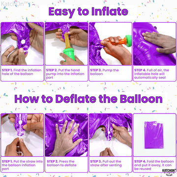 Katchon Purple Giant 40 Inch Number 10 Balloon, 10Th Birthday Decorations For Girl, Reusable, Helium Supported, Lavender Balloon For Purple Birthday Decorations