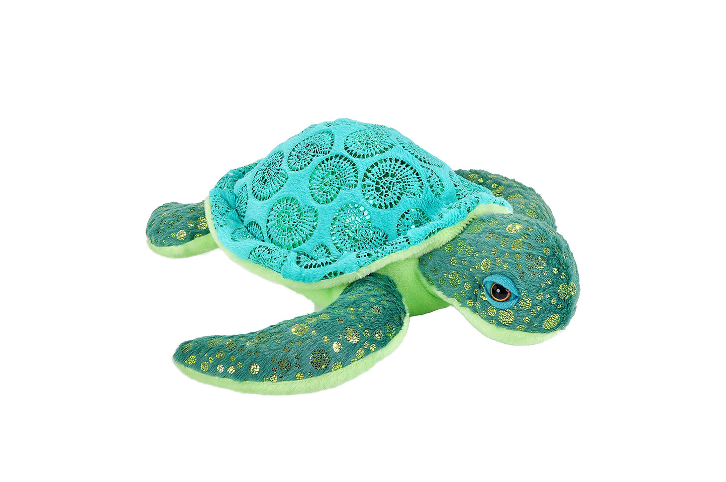 WILD REPUBLIC Sea Turtle Plush Toy, 8 Inch Stuffed Animal, Made from Recycled Materials, Model 26472