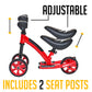 Mobo Cruiser Wobo Rocking Horse Ride On & Baby Balance Bike Red Fits Inseams 12-20 Inches