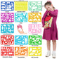Art with Smile Drawing Stencils Kit - 300 Shapes, A4/Letter Size, Child-Safe, Non-Toxic, Red Carry Case, Perfect for Kids' Creativity