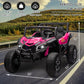 Molachi 24V Kids Ride On Car Truck, 4Wd Kid Remote Control Vehicle, 2 Adjustable Seater Children Electric Cars, 3 Speeds, Led Li