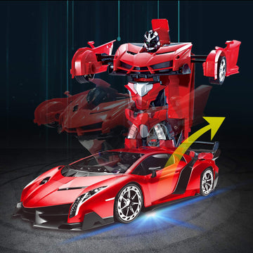AMENON Remote Control Transform Car Robot Toy for Boys Kids Teens Toys with Lights RC Car 2.4Ghz 1:18 Rechargeable 360   Rotatin